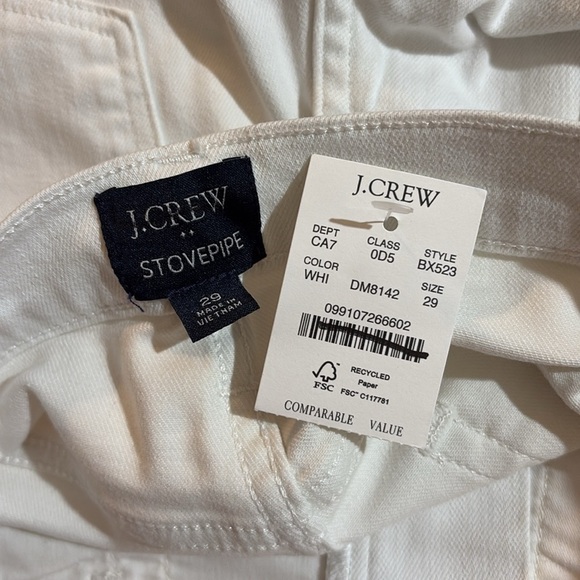 NWT J. crew factory white stovepipe straight jean in signature stretch+ - Picture 4 of 10